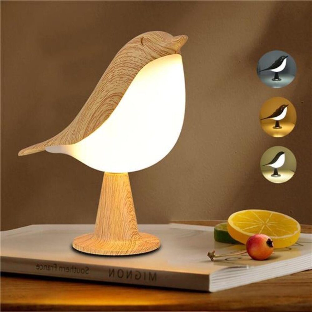Small LED Bedside Lamp Touch Sensor Cordless Dimmable Nightstand Lamp Portable
